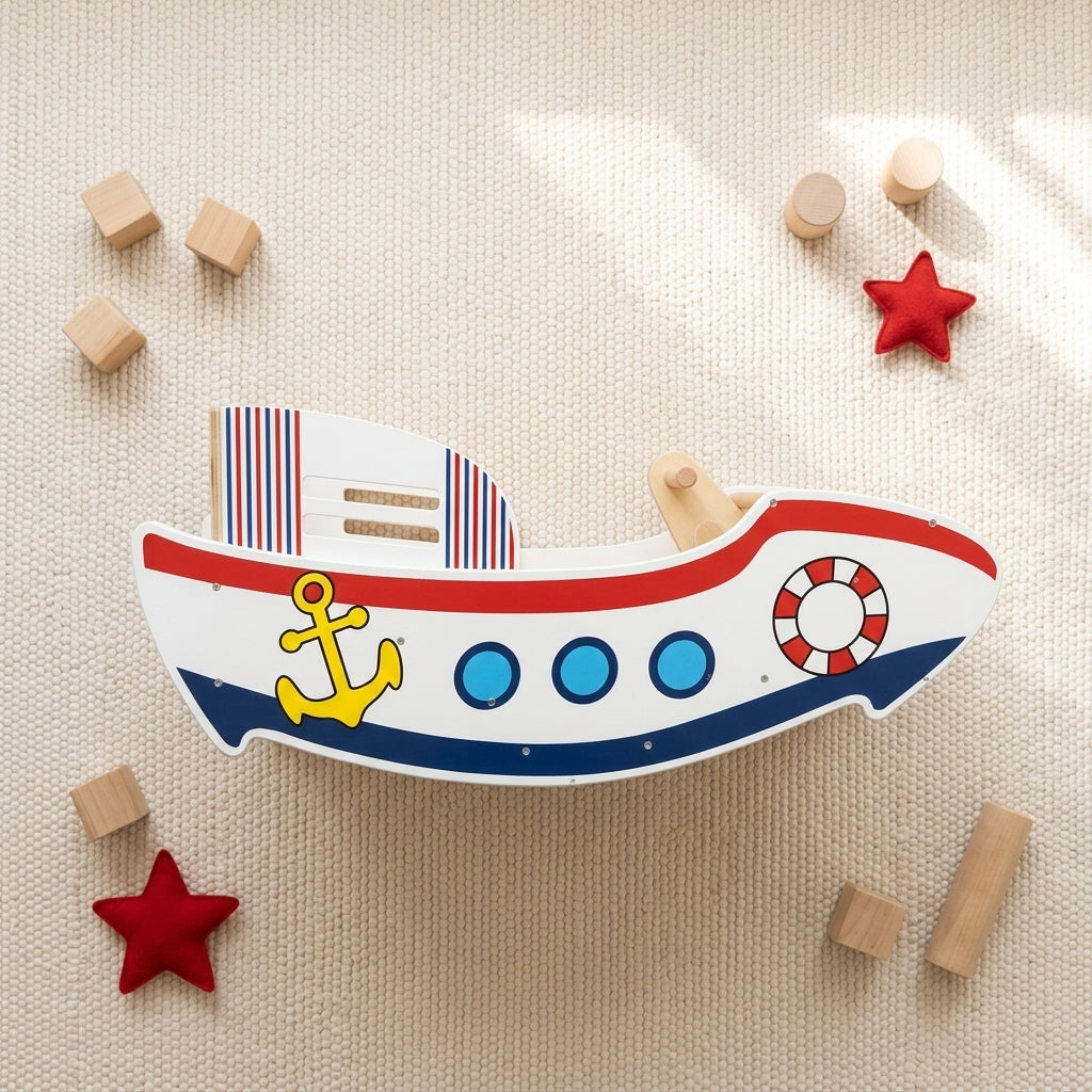 Wooden Rocking Boat