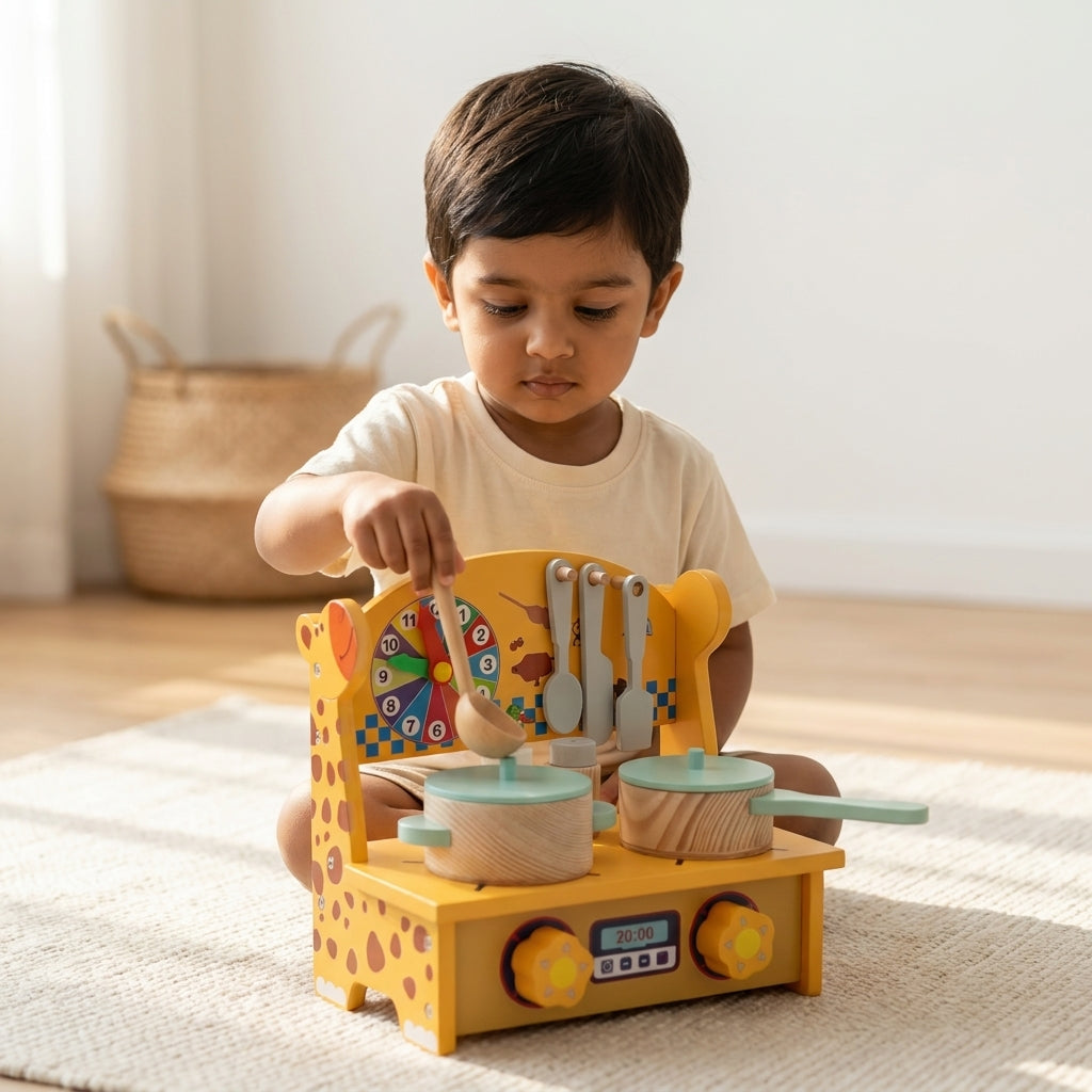 mini giraffe kitchen playset