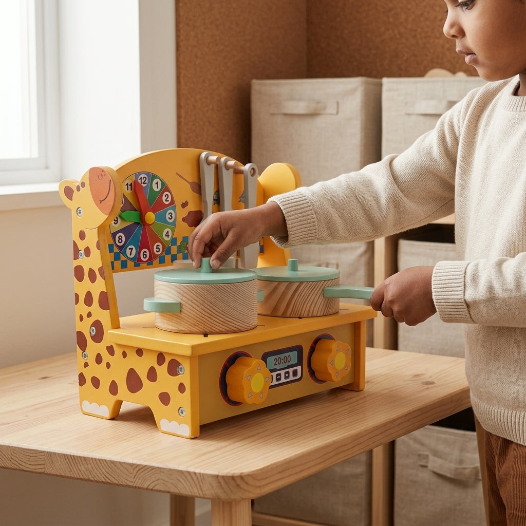 mini giraffe kitchen playset